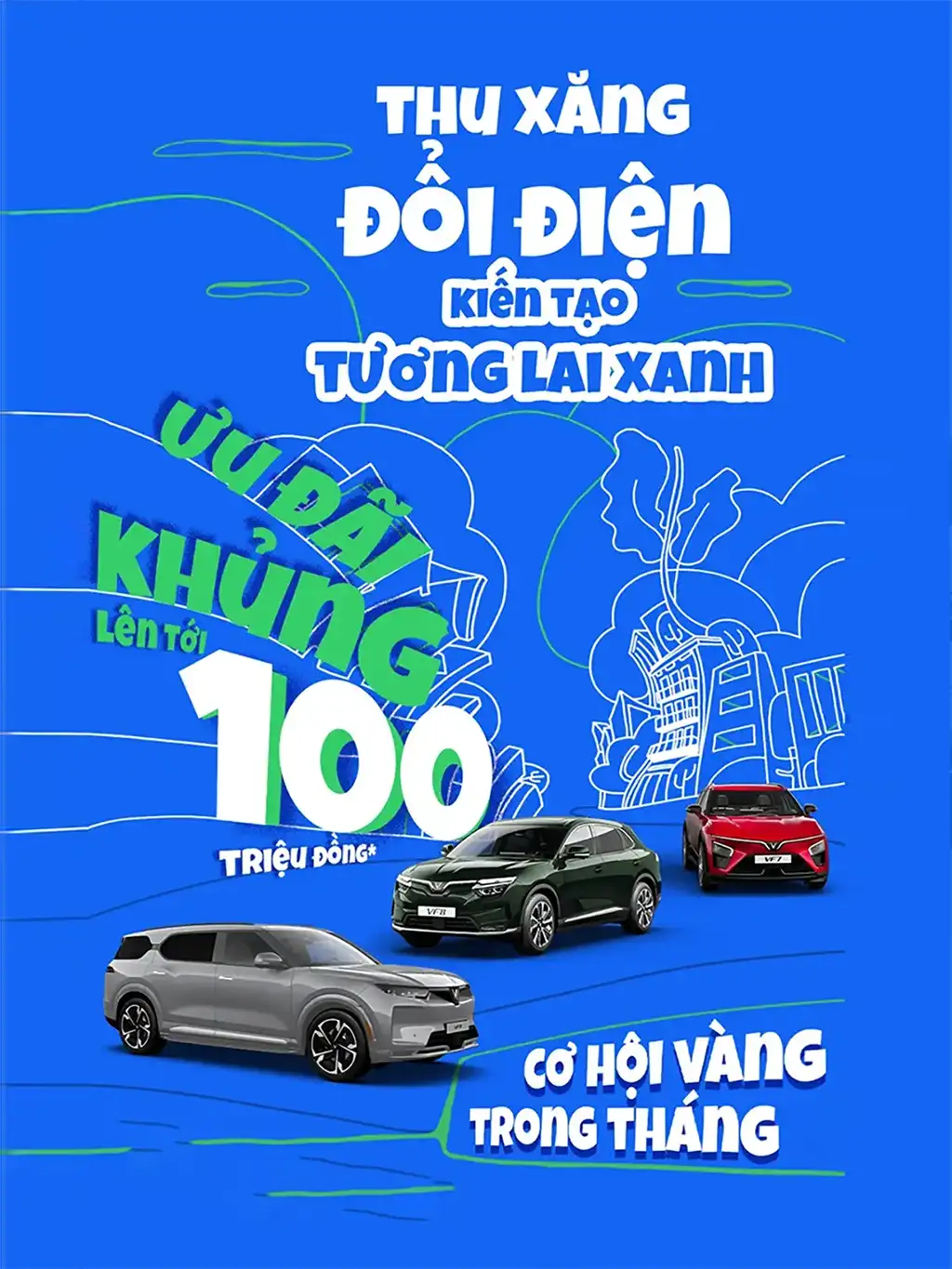 Chương trình thu xe xăng đổi xe điện VinFast
